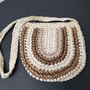 Vintage Mister Ernest Simon Woven Cross Strap Italian Purse 50s Or 60s